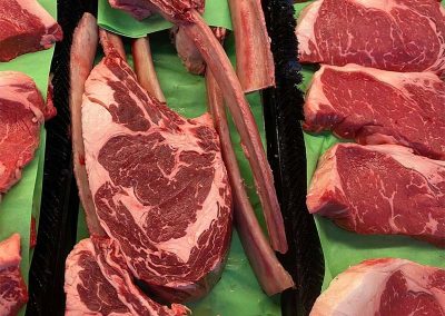 Tomahawk Steaks At Meat Market