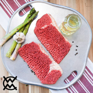 2 (8oz) Tenderized round steaks